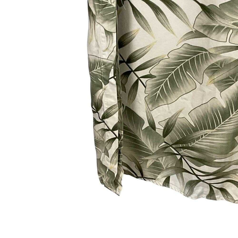 Caribbean Joe Maxi Dress Sheath Column Hawaiian Shirt Jacket Large Fern Tropical - Picture 7 of 15